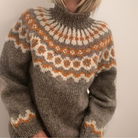 Patterned Yoke Knit Sweater