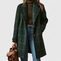Women's Elegant Checked Coat - Susan & Anne