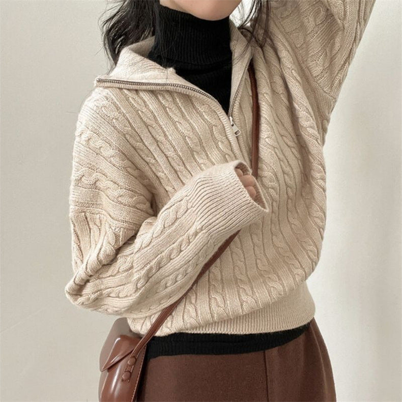 Cotton Half Zip Sweater