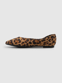 Leopard Pointed-Toe Ballet Flats in leopard — view 10