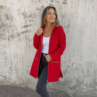 Longline Open-Front Hooded Cardigan - Susan & Anne
