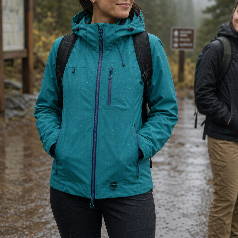 Lotus-Effect Waterproof Windbreaker Jacket - Susan & Anne