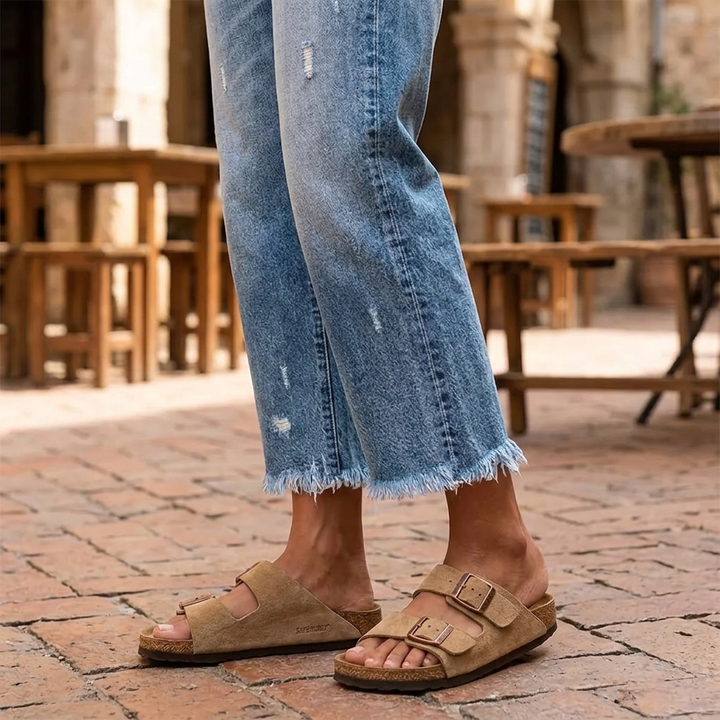 Vivara - Retro Fringed Cropped Straight Leg Jeans