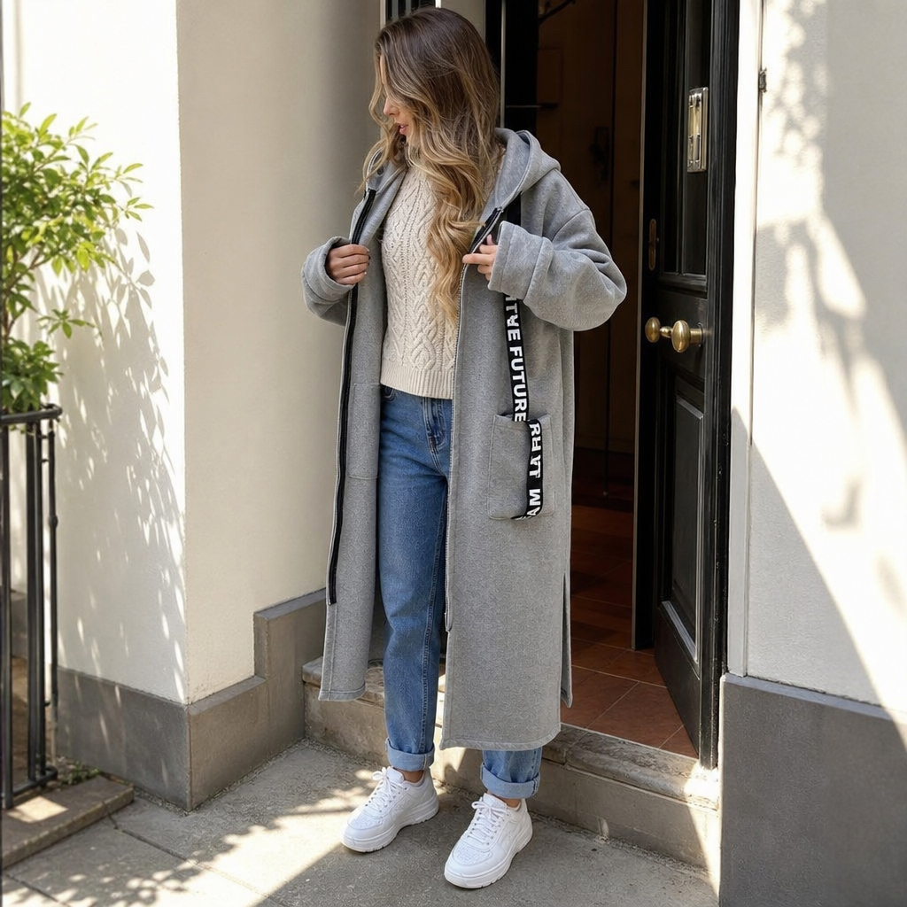 Oversized Hooded Sweatshirt Coat – Susan & Anne