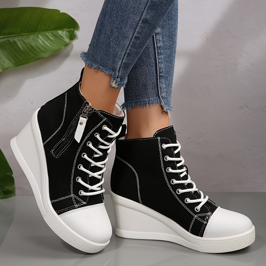 Sculpted Wedge Sneakers