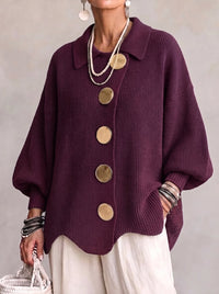 Karina – Oversized Collared Button Cardigan