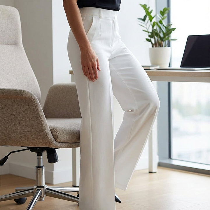 Elara - High-Waisted Wide-Leg Suit Trousers