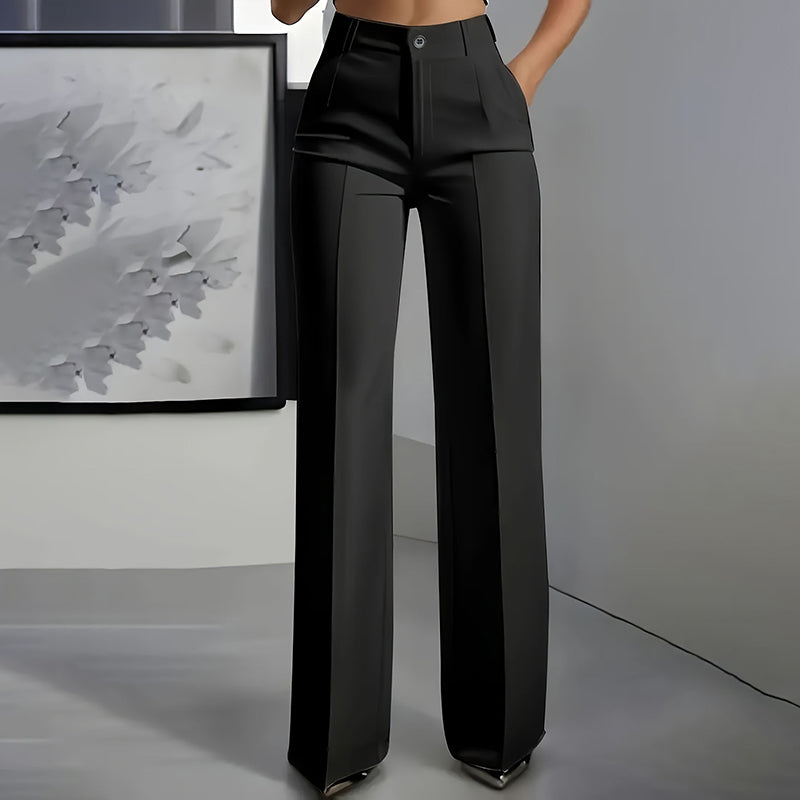 Elara - High-Waisted Wide-Leg Suit Trousers
