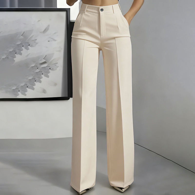 Elara - High-Waisted Wide-Leg Suit Trousers