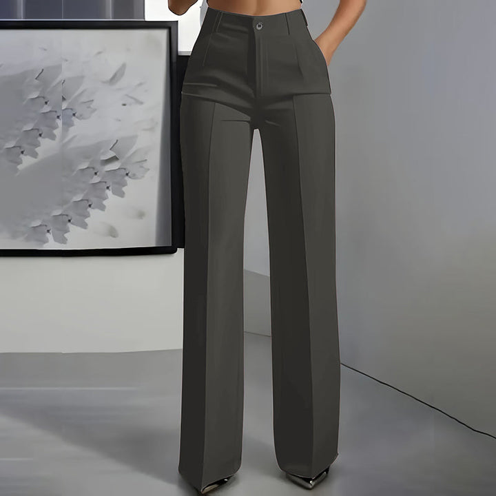 Elara - High-Waisted Wide-Leg Suit Trousers