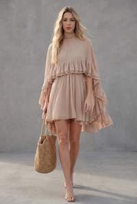 Chiffon Cape Dress