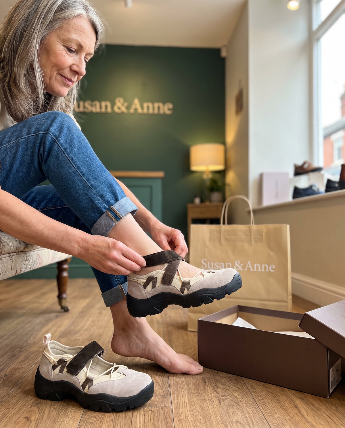Susan & Anne — loafers bench strap Image