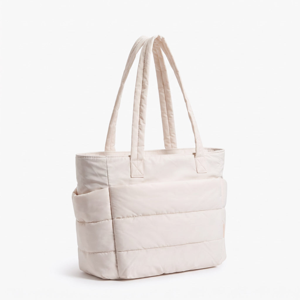 The Pillow Tote laptop bag in Oat
