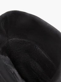 Slouchy Faux Suede Stiletto Ankle Boots in black — view 12
