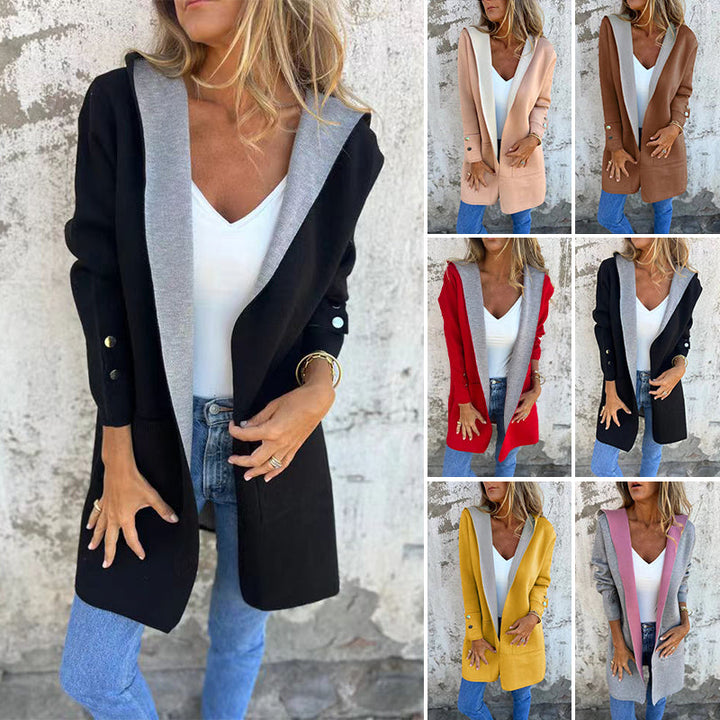 Poppy - Hooded Color-Block Coat