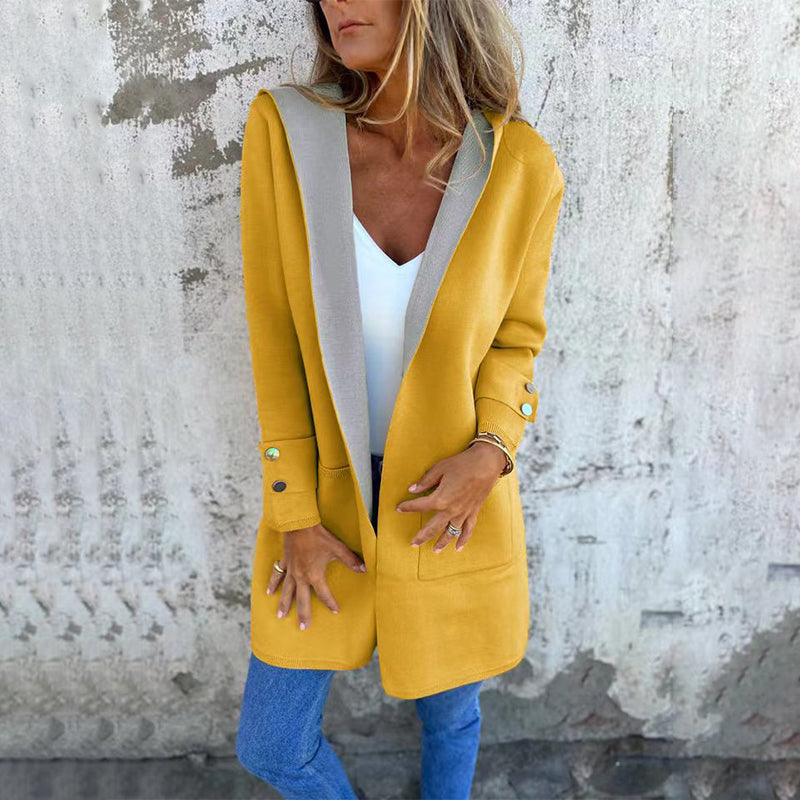Poppy - Hooded Color-Block Coat