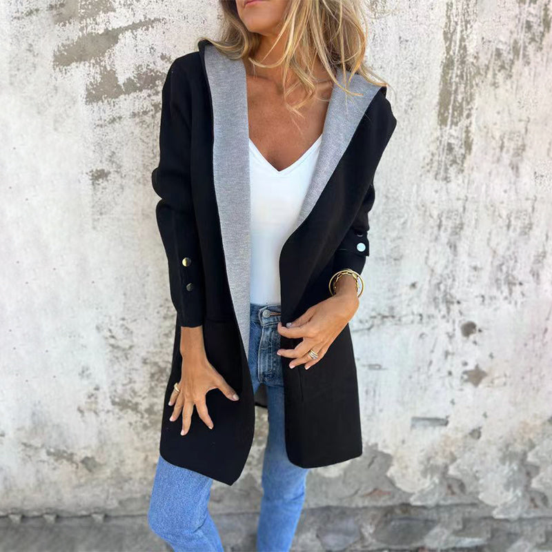 Poppy - Hooded Color-Block Coat