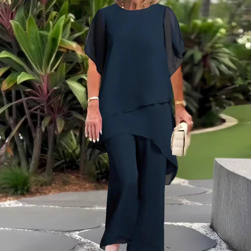 Noretta - Draped Wide-Leg Trouser Set