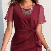 Soft-Touch Gathered-Waist Dress