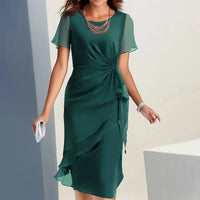 Soft-Touch Gathered-Waist Dress