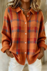 Relaxed Plaid Button-Up Shirt - Susan & Anne