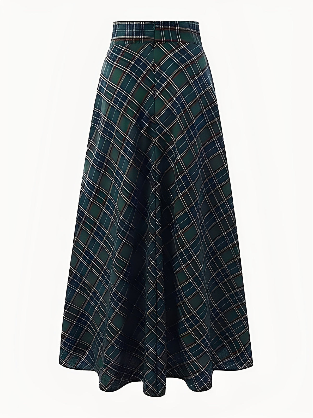 Stylish Maxi Skirts for Women with Plaid Pockets A-Line Holiday Style - Susan & Anne