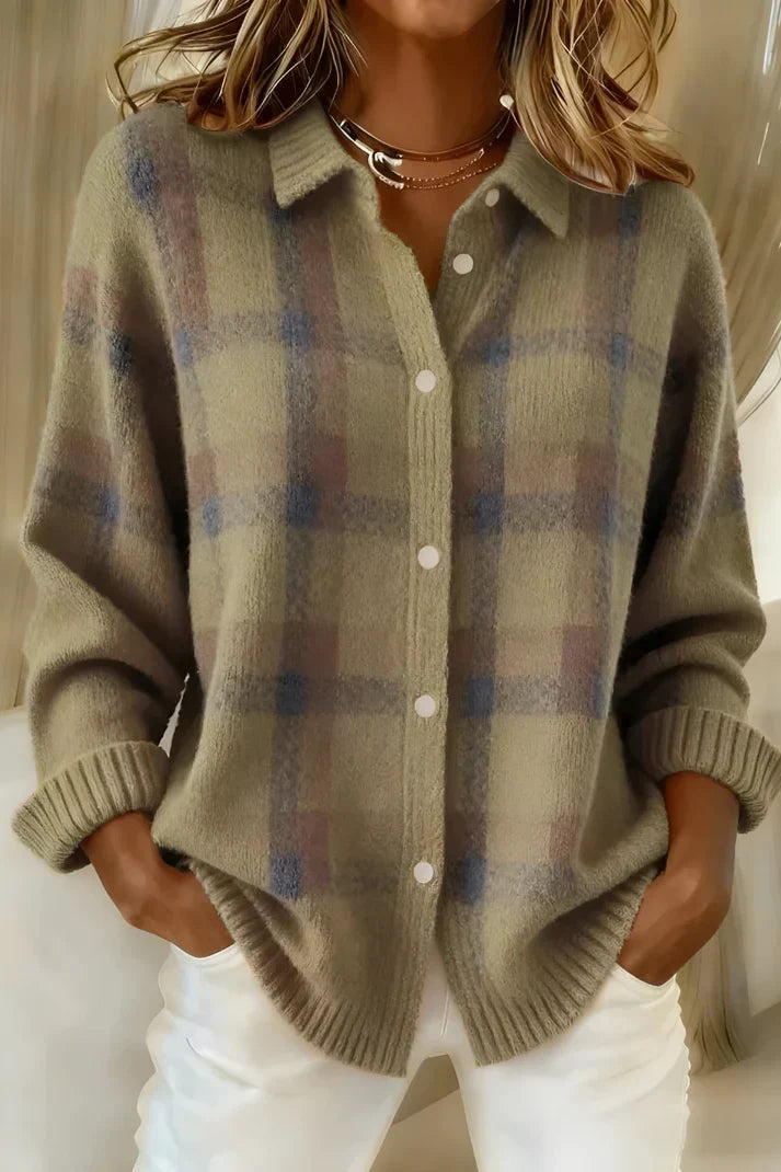 Relaxed Plaid Button-Up Shirt - Susan & Anne