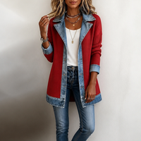 Denim-Trim Ribbed Knit Cardigan Coat – Susan & Anne