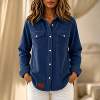 Ribbed Knit Button-Front Shacket - Susan & Anne