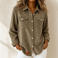 Ribbed Knit Button-Front Shacket - Susan & Anne