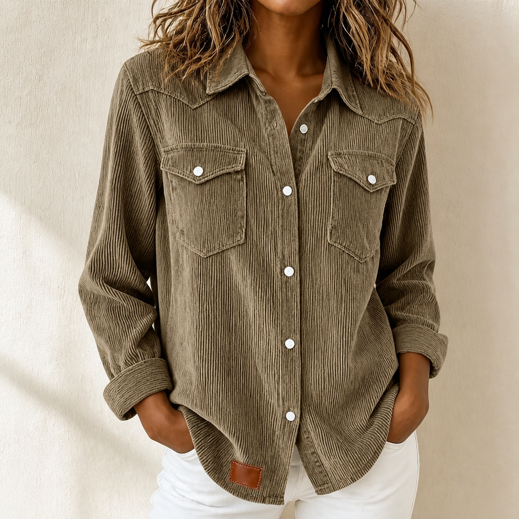 Ribbed Knit Button-Front Shacket - Susan & Anne