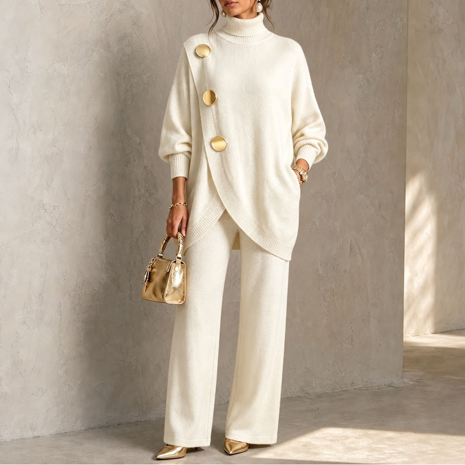 Elara – Turtleneck Sweater & Wide-Leg Pants Set