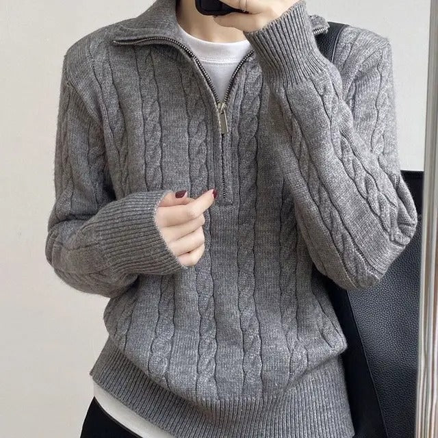 Cotton Half Zip Sweater