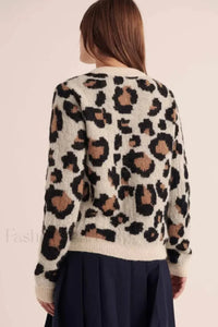 Vintage Leopard Print Knit Cardigan - view 10