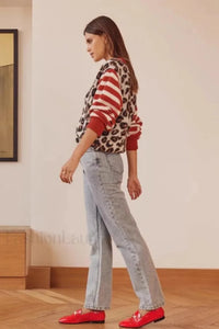 Vintage Leopard Print Knit Cardigan - view 5