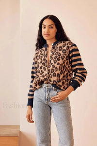 Vintage Leopard Print Knit Cardigan - view 9