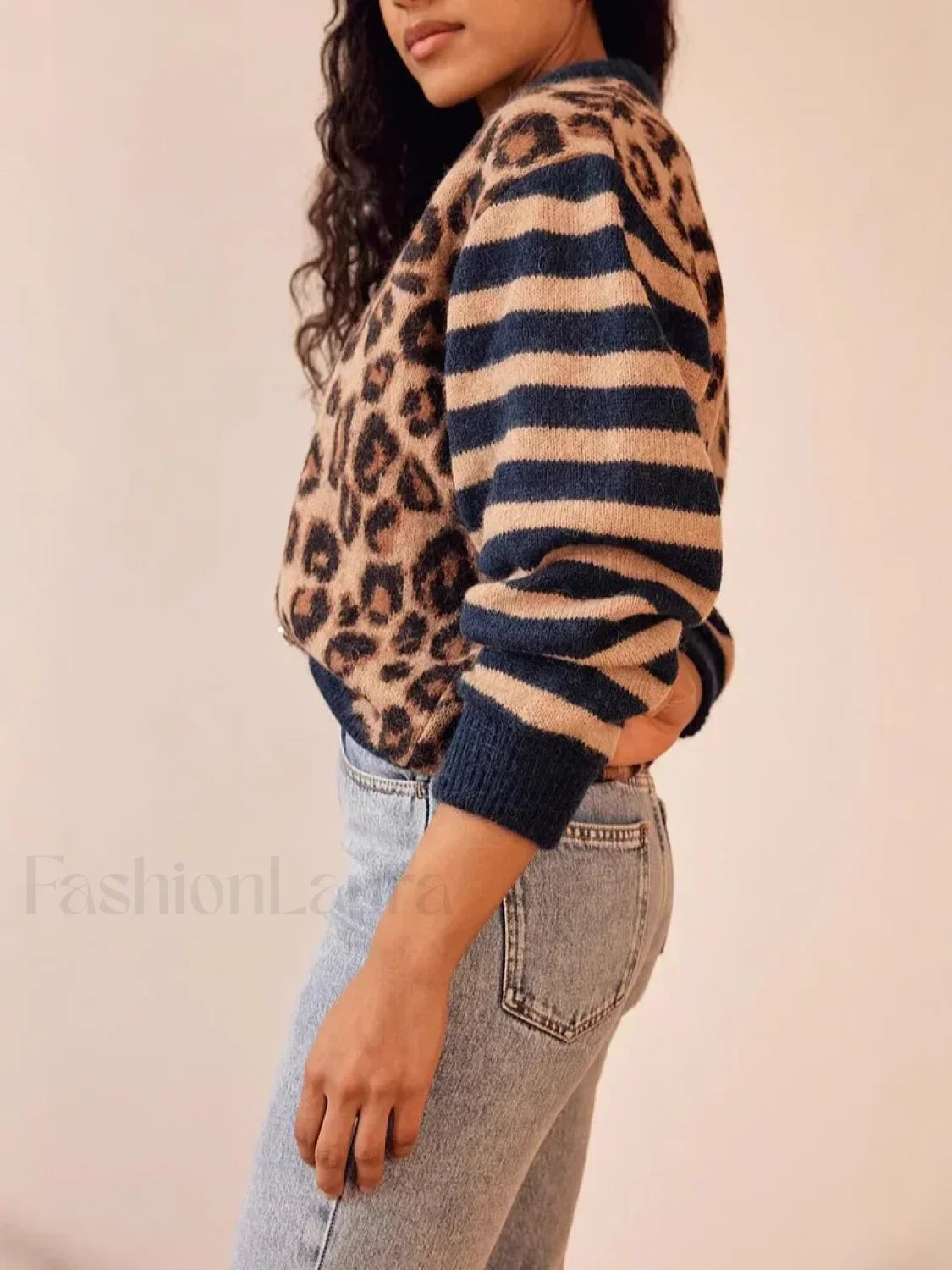 Vintage Leopard Print Knit Cardigan - view 13