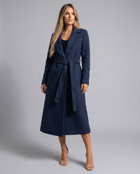 Josie | Belted Long Lapel Coat
