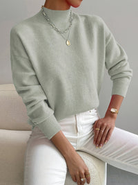 Effortless Sweaters for Women with Mock Turtleneck Relaxed Fit Long Sleeve - Susan & Anne