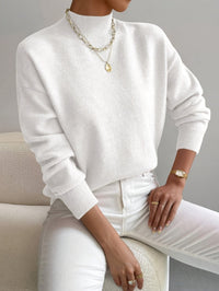 Effortless Sweaters for Women with Mock Turtleneck Relaxed Fit Long Sleeve - Susan & Anne