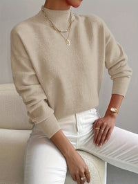 Effortless Sweaters for Women with Mock Turtleneck Relaxed Fit Long Sleeve - Susan & Anne