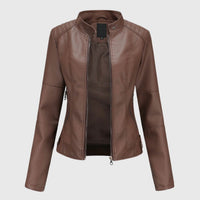 Miranda – Slim Biker Jacket with Mandarin Collar