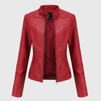 Miranda – Slim Biker Jacket with Mandarin Collar